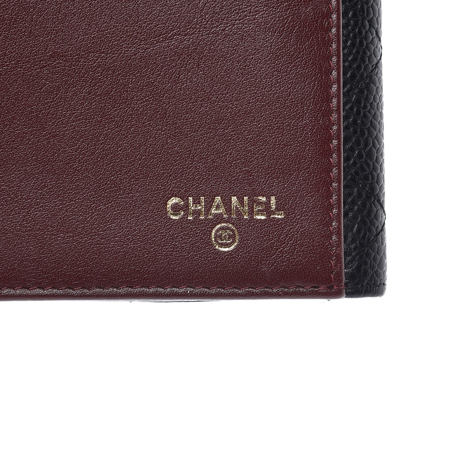 Caviar Quilted CC Long Double Wallet Black