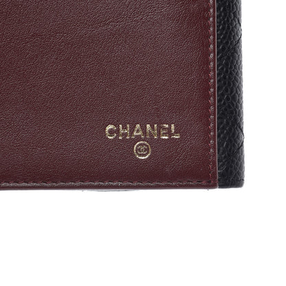 Chanel Caviar Quilted CC Long Double Wallet Black 5 of 8