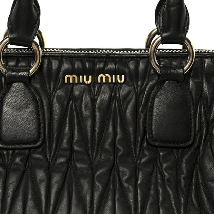 Miu Miu Nappa Matelasse Top Handle Black 9 of 11