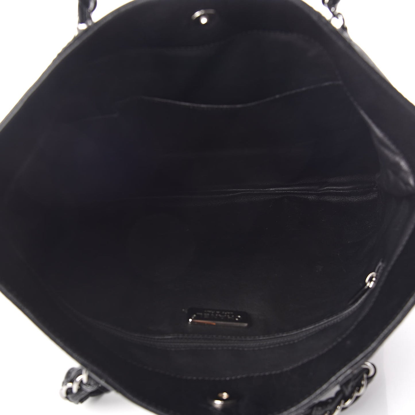 Deerskin Luxe Ligne North South Tote Black
