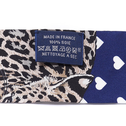 Hermes Silk Jungle Love Twilly Marine Rouge Brun 3 of 4