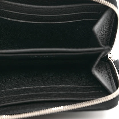 Louis Vuitton Calfskin Lockme Zippy Coin Purse Black 6 of 8