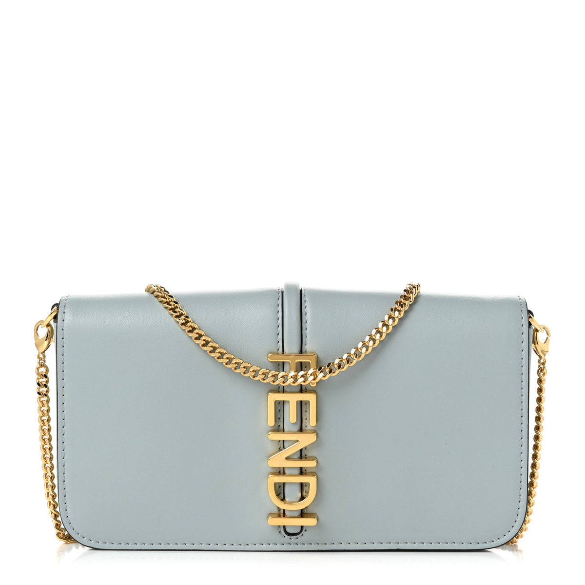 Fendi Vitello Grace Matte Fendigraphy Wallet on Chain Anice 1 of 10