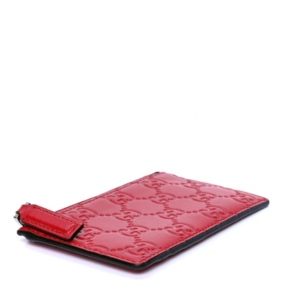 Gucci Guccissima Signature Coin Case Card Holder Hibiscus Red 3 of 4
