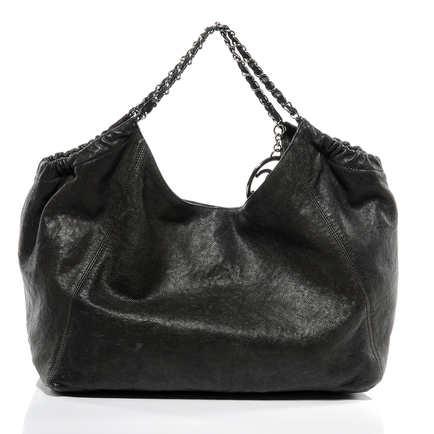 Chanel Distressed Caviar XL Coco Cabas Black 4 of 8