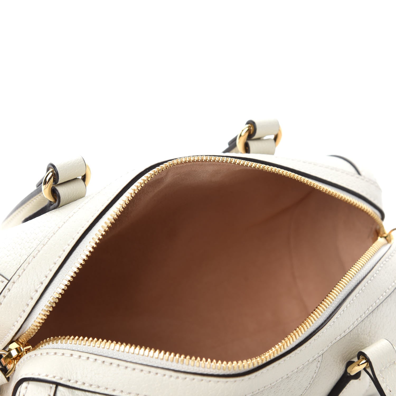 Gucci Textured Calfskin Ophidia Boston Bag Mystic White 5 of 10