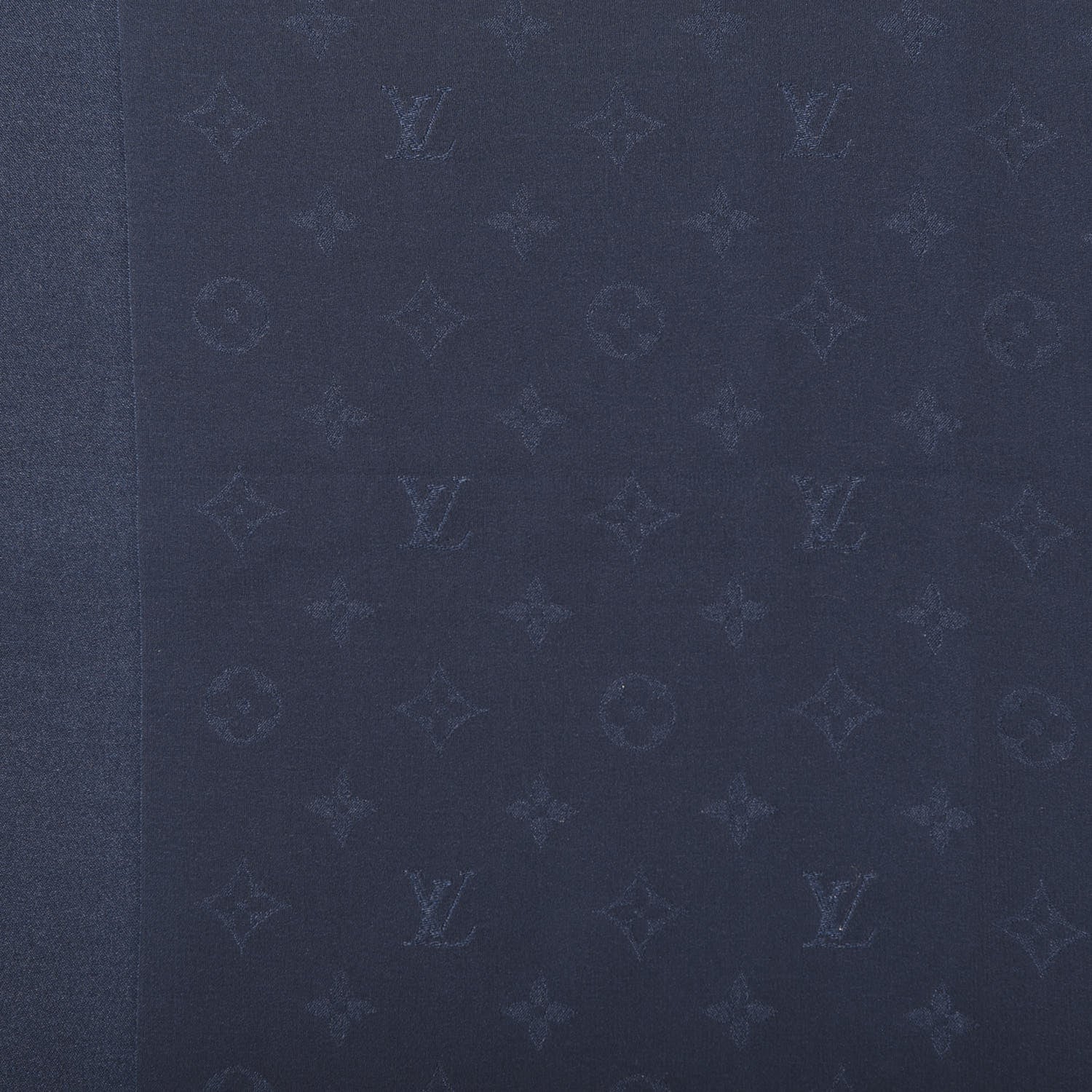 Louis Vuitton Silk Wool Monogram Shawl Night Blue 2 of 3