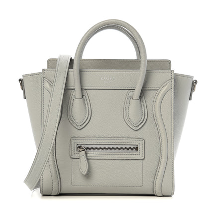 Celine Drummed Calfskin Nano Luggage Lune 1 of 11