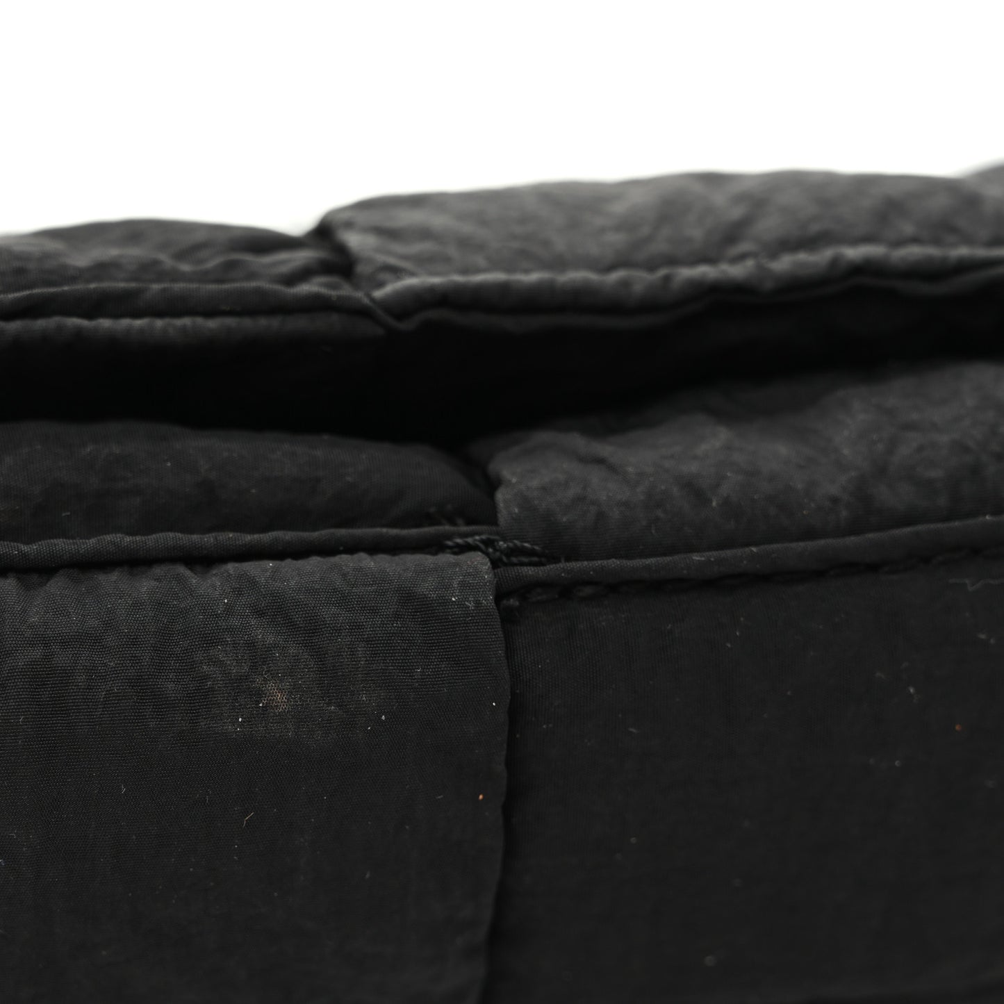 Nylon Intrecciato Padded Tech Mini Cassette Belt Bag Black