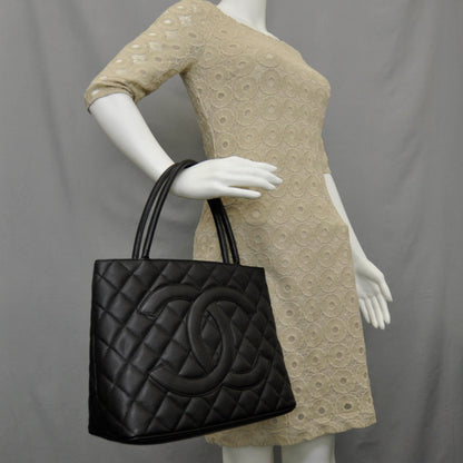 Chanel Caviar Quilted Medallion Tote Black 2 of 10