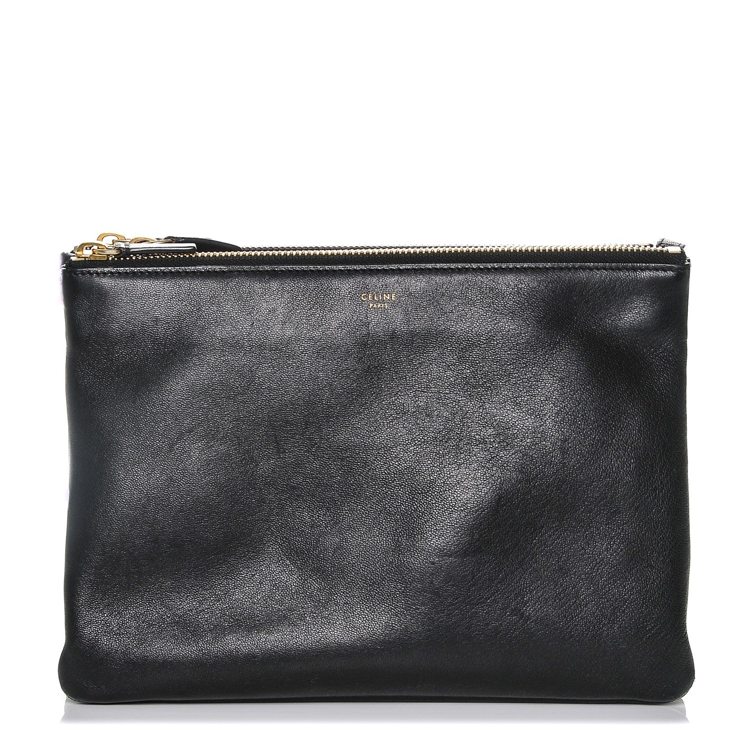 Celine Lambskin Large Trio Crossbody Bag Black 1 of 8