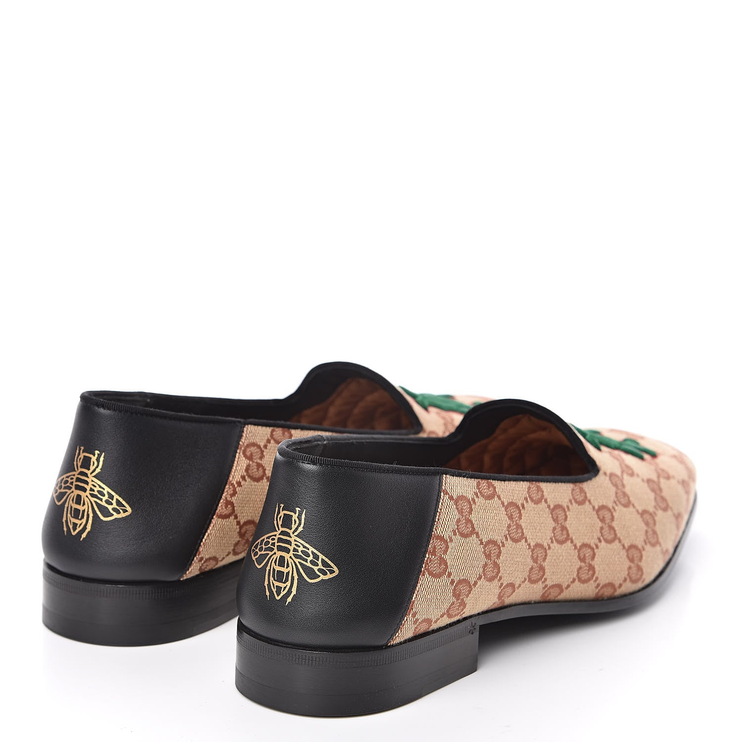 Gucci X MLB GG Monogram LA Dodgers Embroidered Mens Loafers 9 Beige Ruggine Black 4 of 8