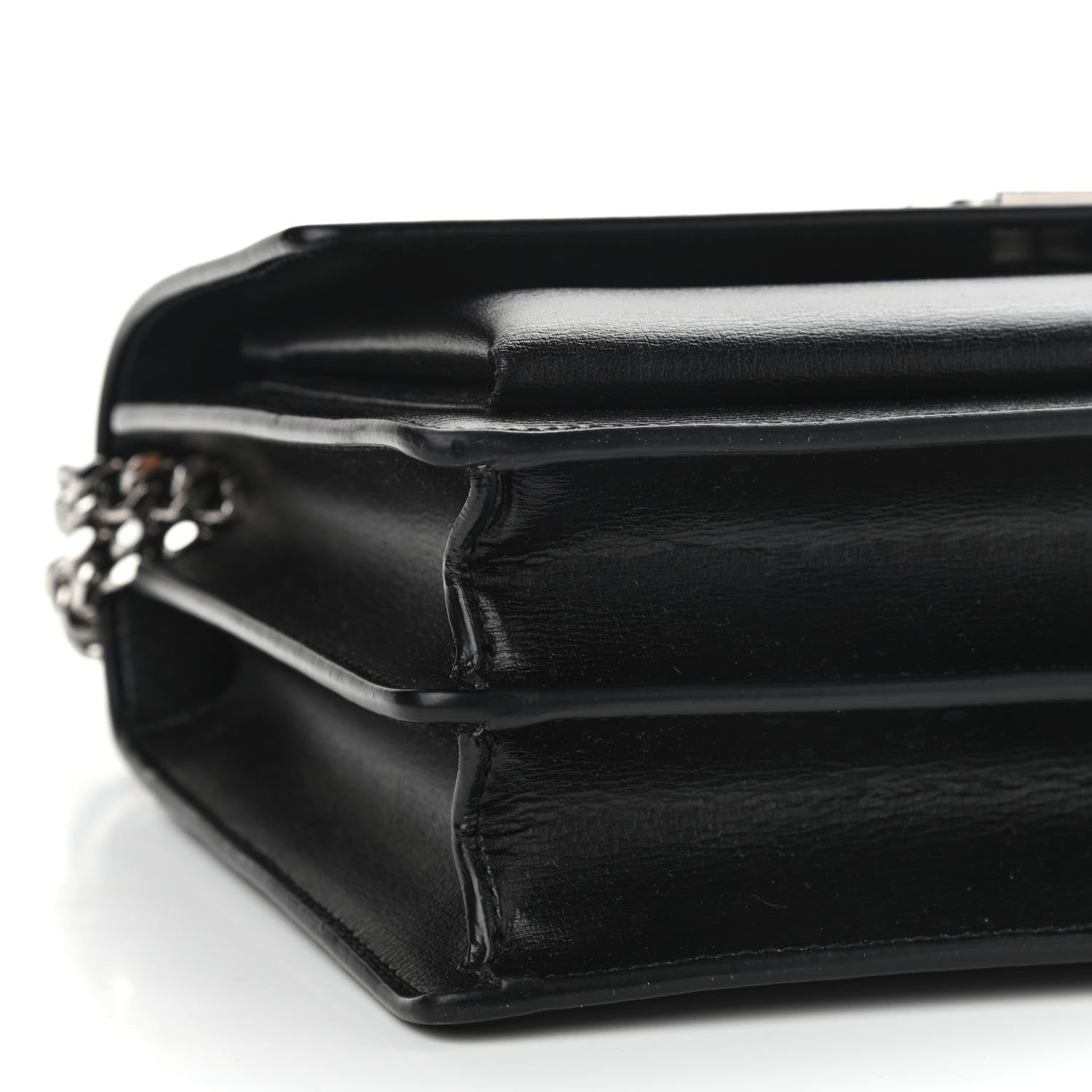 Saint Laurent Calfskin Medium Monogram Sunset Black 10 of 11