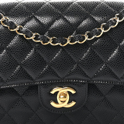 Chanel Caviar Quilted Medium Double Flap Black 8 of 10