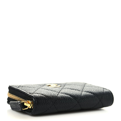 Chanel Caviar Quilted Zip Coin Purse Black 4 of 7