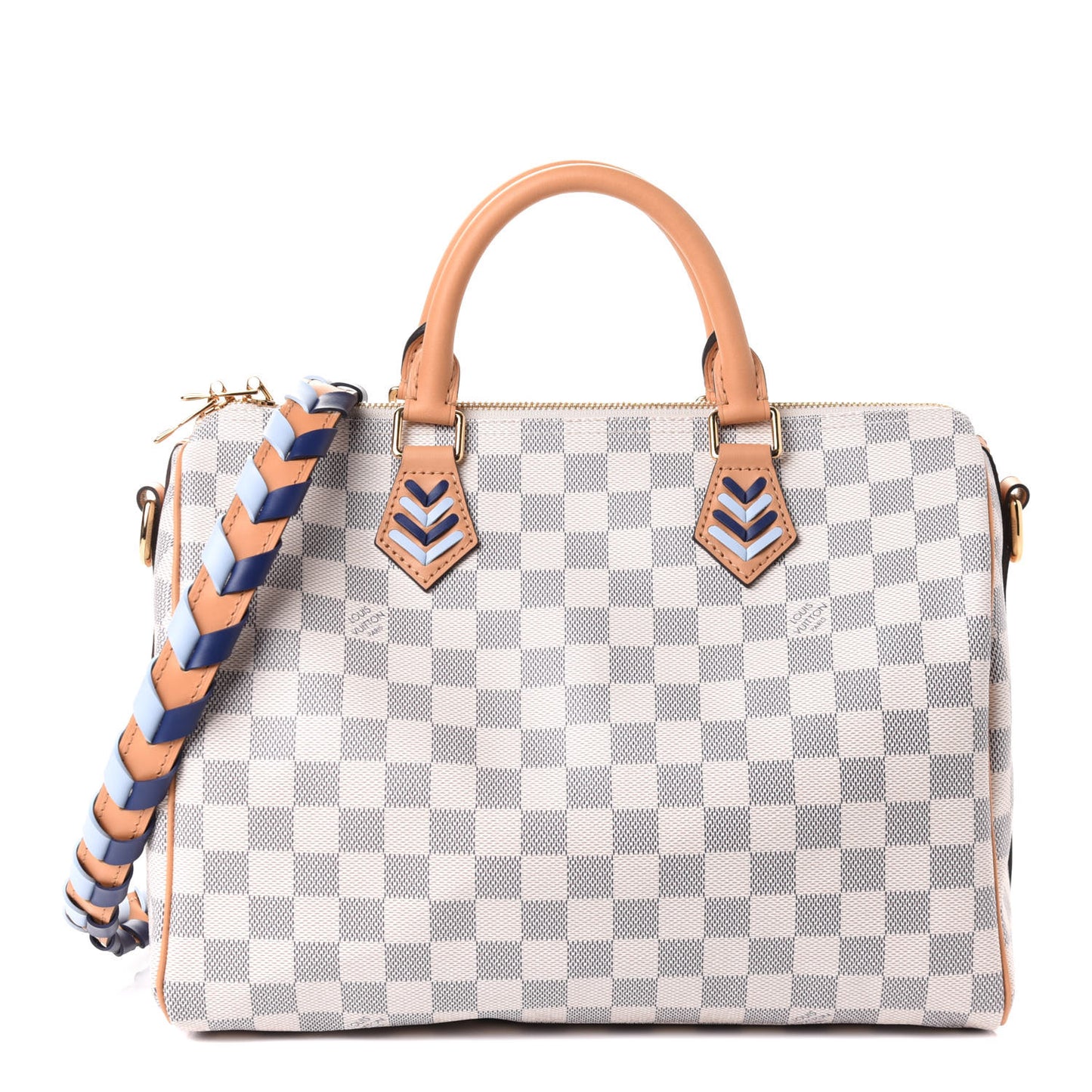 Damier Azur Braided Speedy Bandouliere 30 Blue