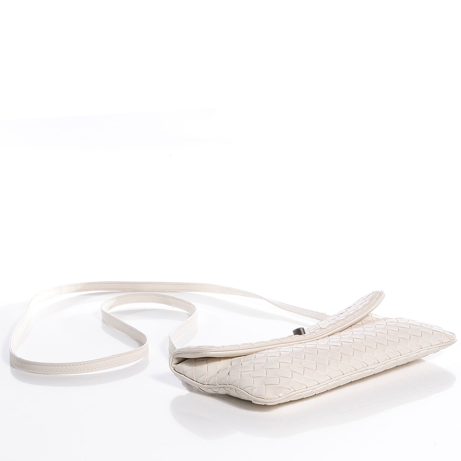 Bottega Veneta Nappa Intrecciato Mini Flap Crossbody Bag White 4 of 8
