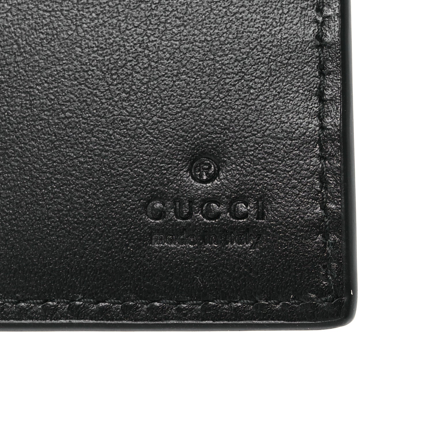 Gucci Plutone Calfskin Logo Bi-Fold Wallet Black 6 of 9