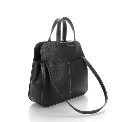 Hermes Taurillon Clemence Halzan 31 GM Black 3 of 7