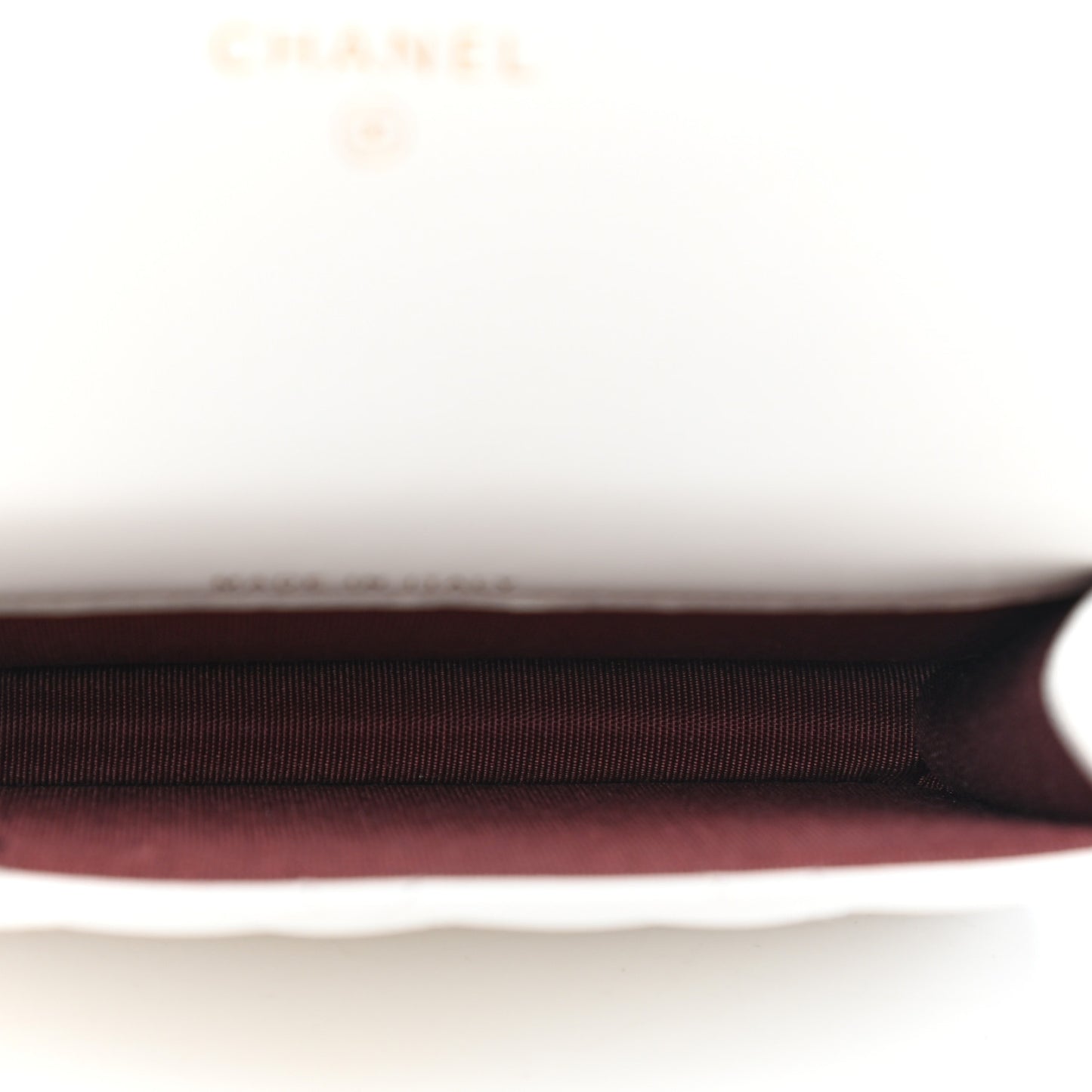 Calfskin Quilted Perfect Fit Coin Purse With Chain White