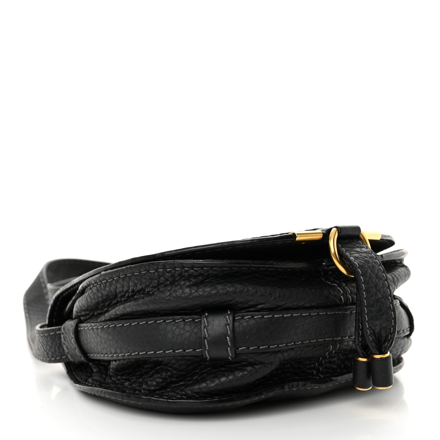 Chloe Calfskin Small Marcie Saddle Bag Black 4 of 13