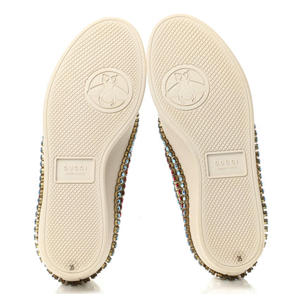 Gucci Calfskin Crystal Womens Falacer Sneakers 35 White 4 of 4