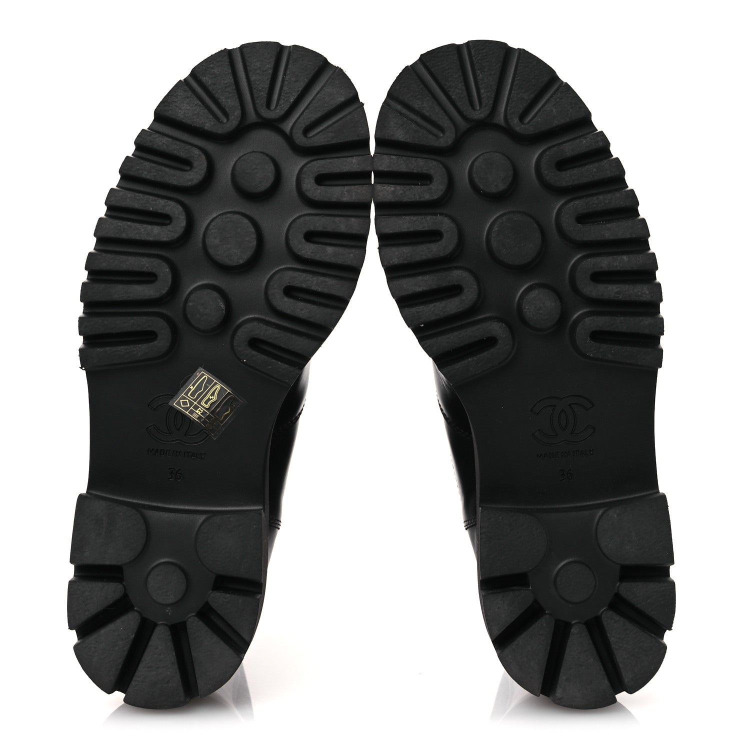 Chanel Calfskin Cap Toe CC Short Boots 36 Black 7 of 11