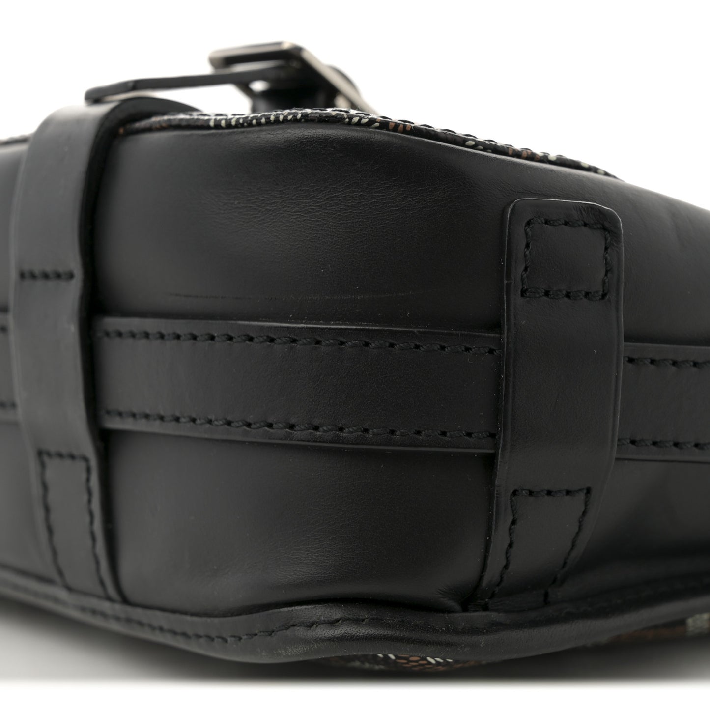 Goyardine Belvedere MM Messenger Bag Black