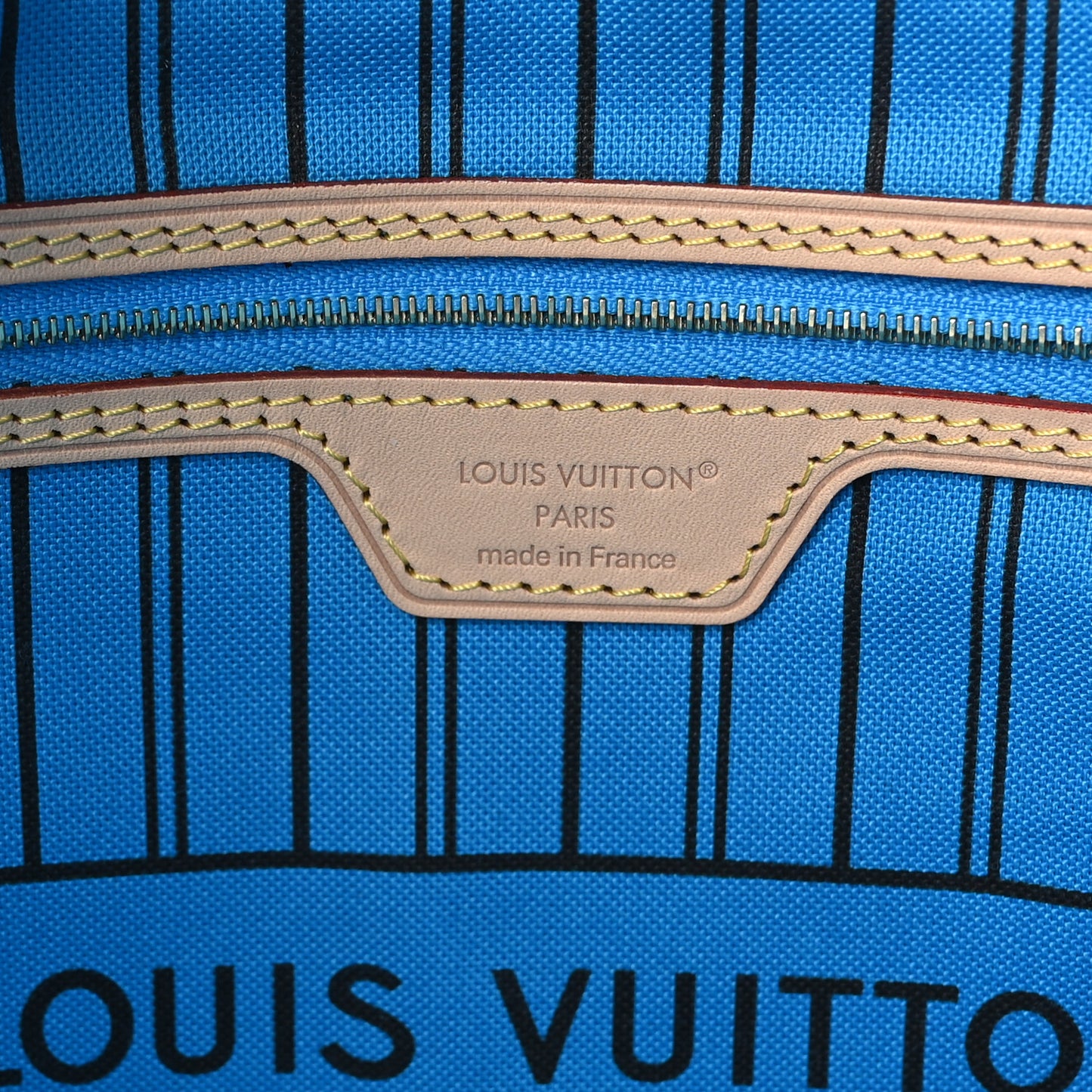 Monogram Inside Out Neverfull Bandouliere MM Gaston Blue