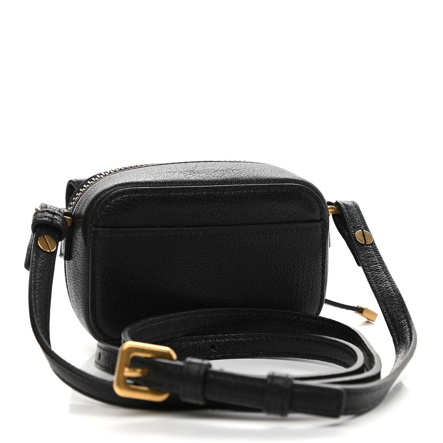 Christian Dior Goatskin Mini Saddle Shoulder Strap Pouch Black 3 of 8