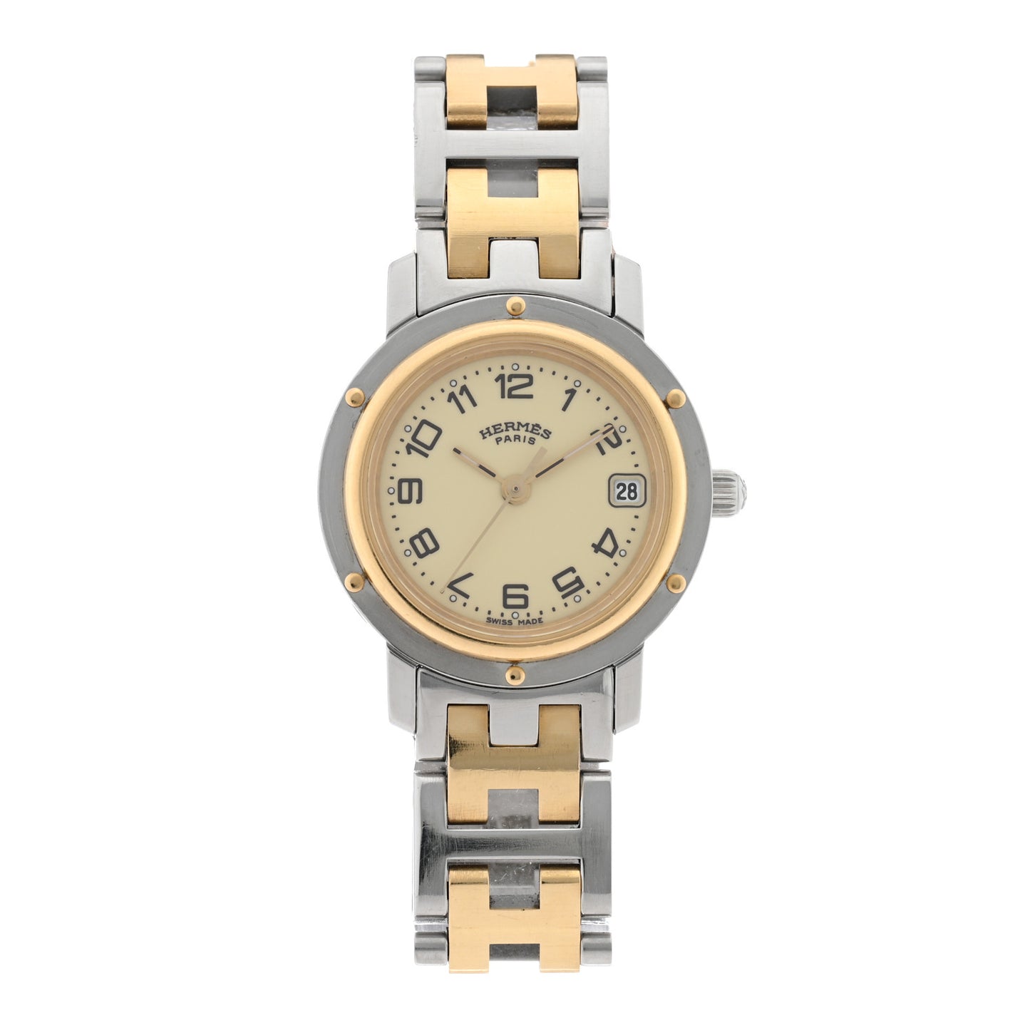 Stainless Steel 24mm Clipper Quartz Watch Gold