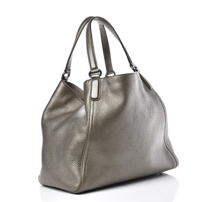 Gucci Metallic Pebbled Calfskin Medium Soho Shoulder Bag Sasso 3 of 15
