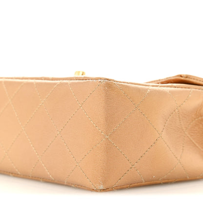 Chanel Metallic Lambskin Quilted Mini Square Flap Bronze 10 of 16