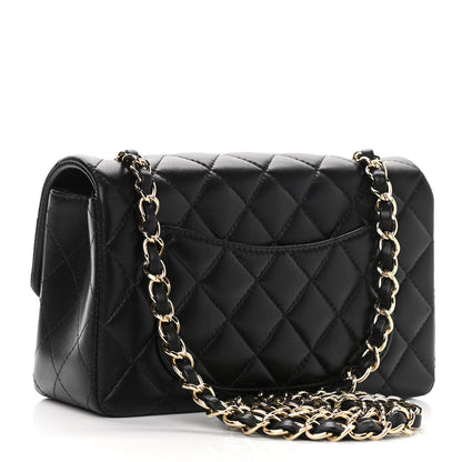 Chanel Lambskin Quilted Mini Rectangular Flap Black 3 of 11
