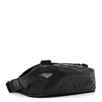 Gucci Imprime Monogram Medium Double Buckle Flap Messenger Bag Black 4 of 10