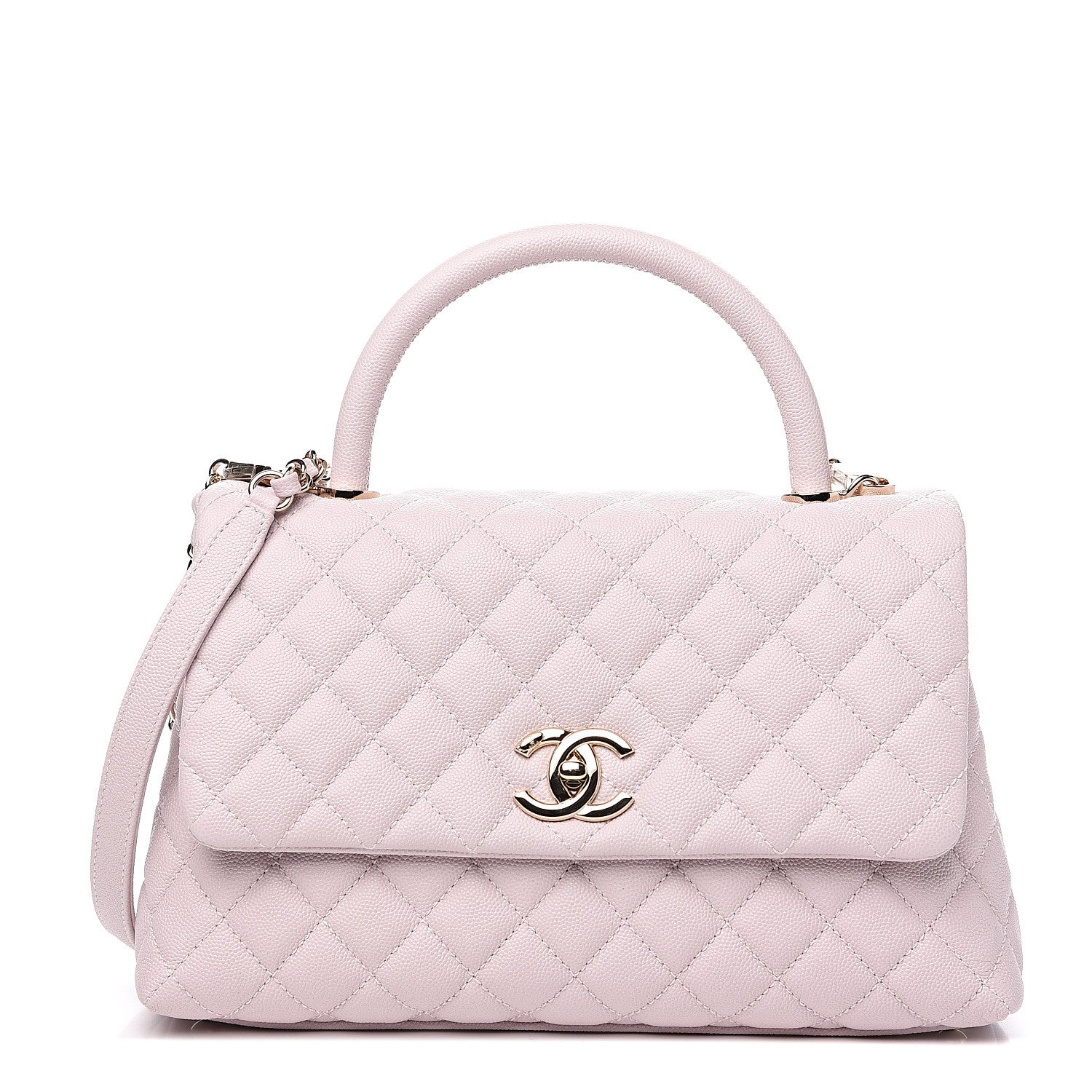 Chanel Caviar Quilted Small Coco Handle Flap Lilas Lilac 1 of 9