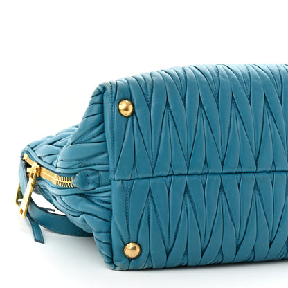 Miu Miu Nappa Matelasse Top Handle Bag Turchese 9 of 18