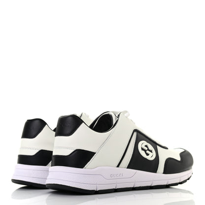 Gucci Calfskin Womens Interlocking G Sneakers 36.5 Black White 4 of 7