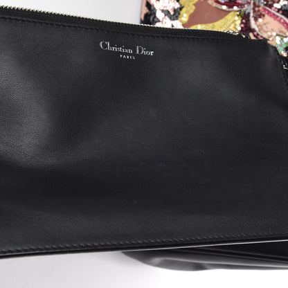 Christian Dior Sequin Embroidered Smooth Calfskin Medium Diorissimo Black 14 of 14
