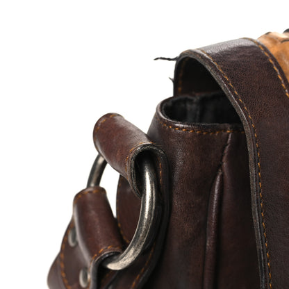 Christian Dior Calfskin Large Gaucho Double Saddle Bag Brown 12 of 14