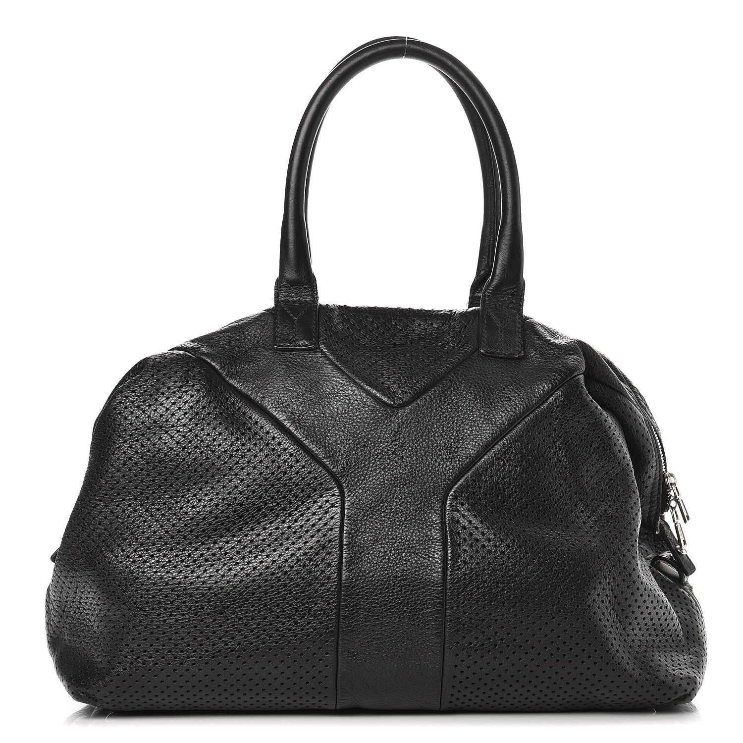 Saint Laurent Perforated Calfskin Medium Easy Y Sac Black 1 of 13