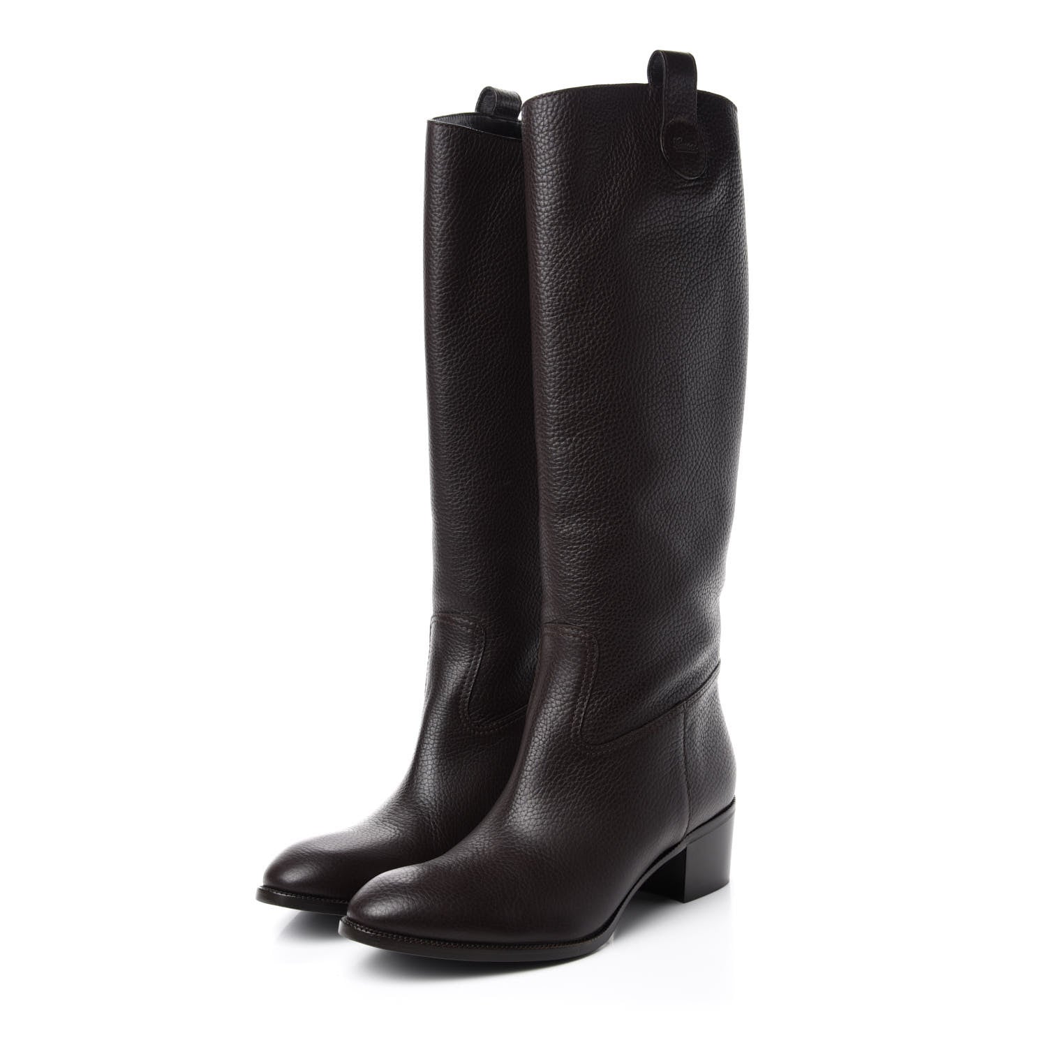 Gucci Cellarius Soft Calfskin Riding Boots 41 Dark Brown 3 of 9