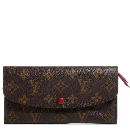 Louis Vuitton Monogram Emilie Wallet Red 1 of 8