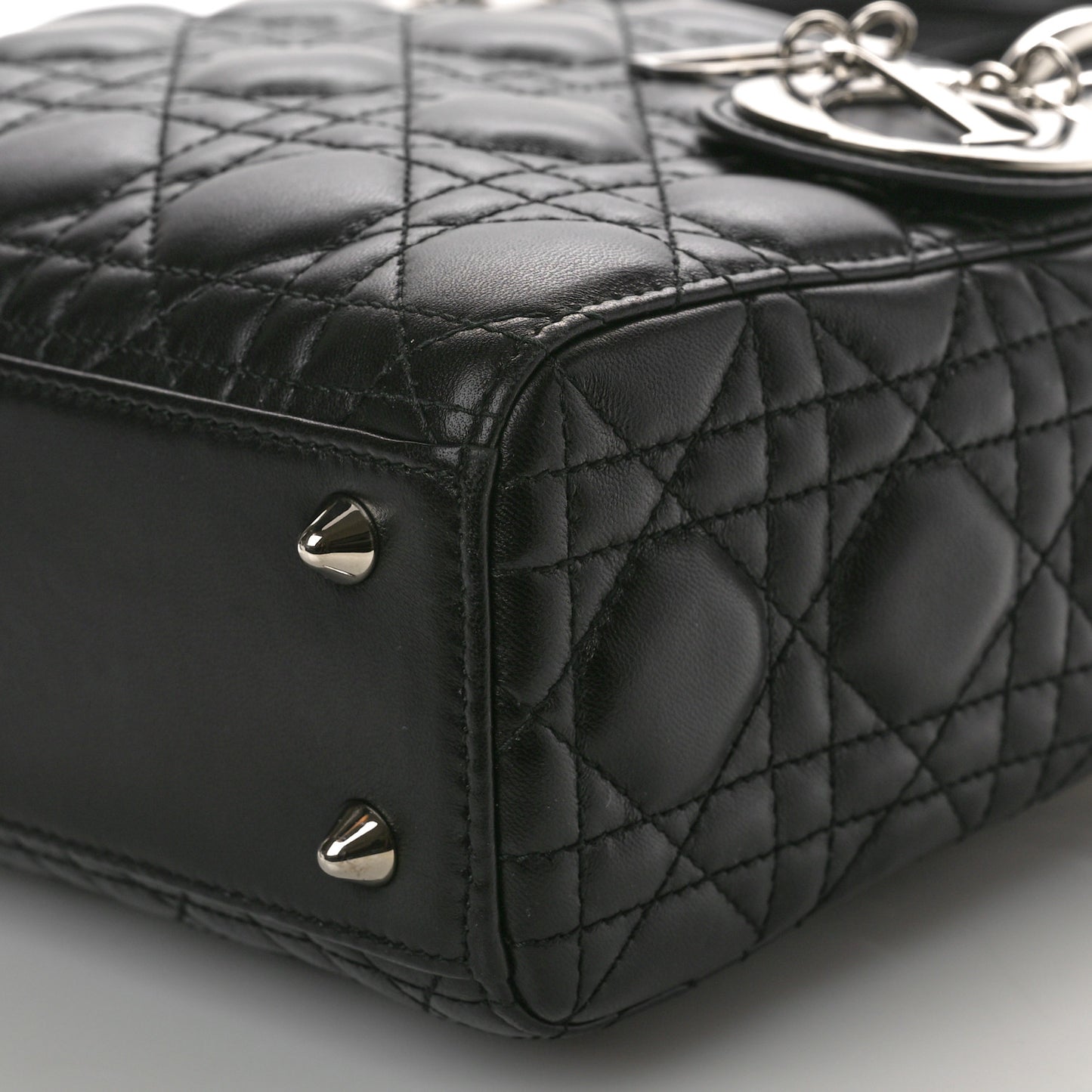 Lambskin Cannage Small Lucky Badges My Lady Dior Black
