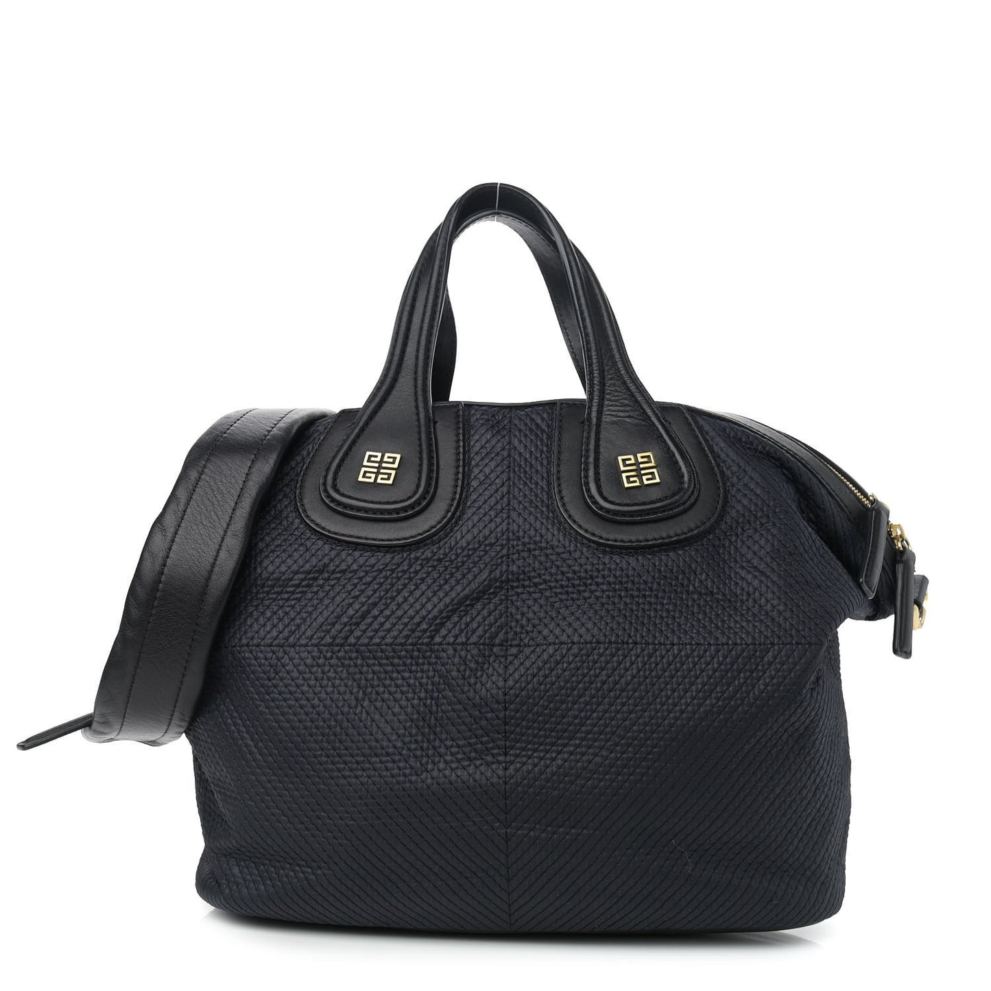 Nylon Quilted Calfskin Small Nightingale Navy