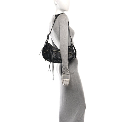 Balenciaga Agneau Arena Small Le Cagole Shoulder Bag Black 2 of 10