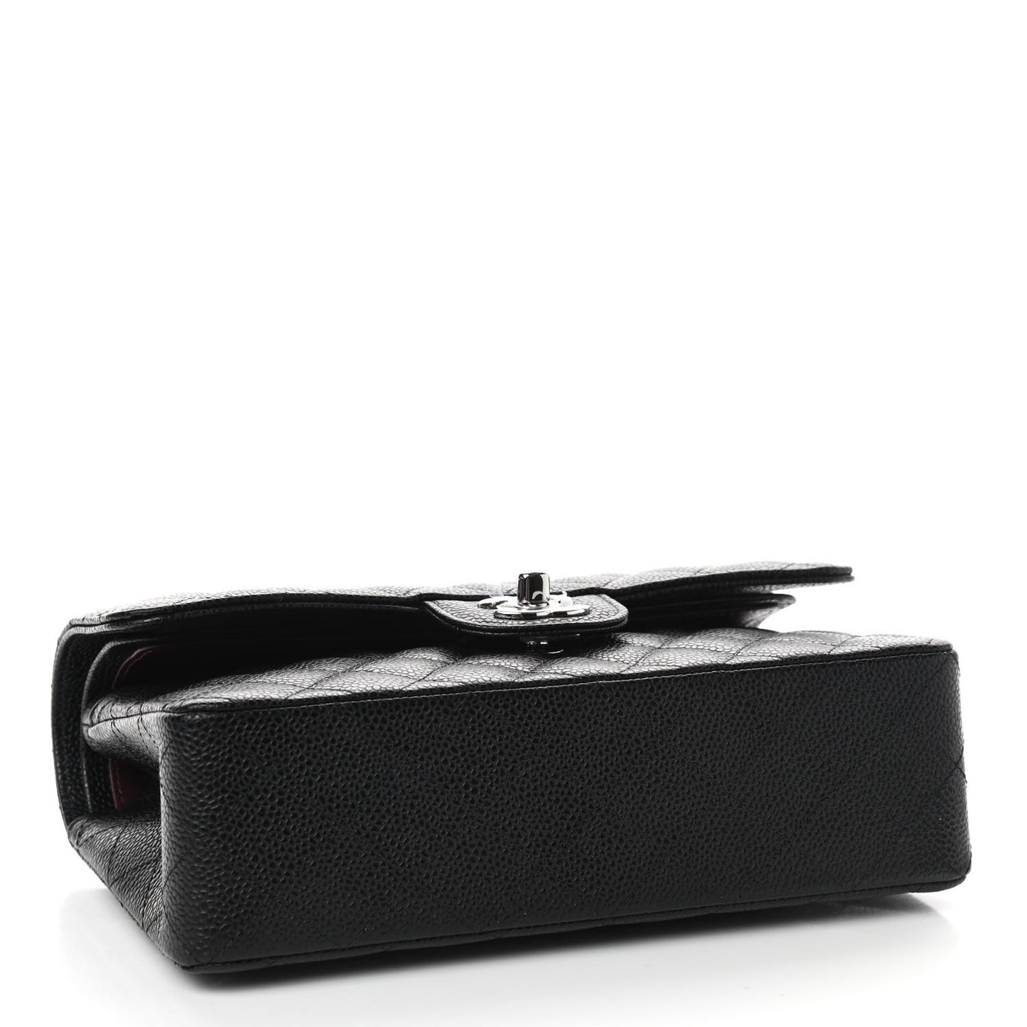 Caviar Quilted Small Double Flap Black