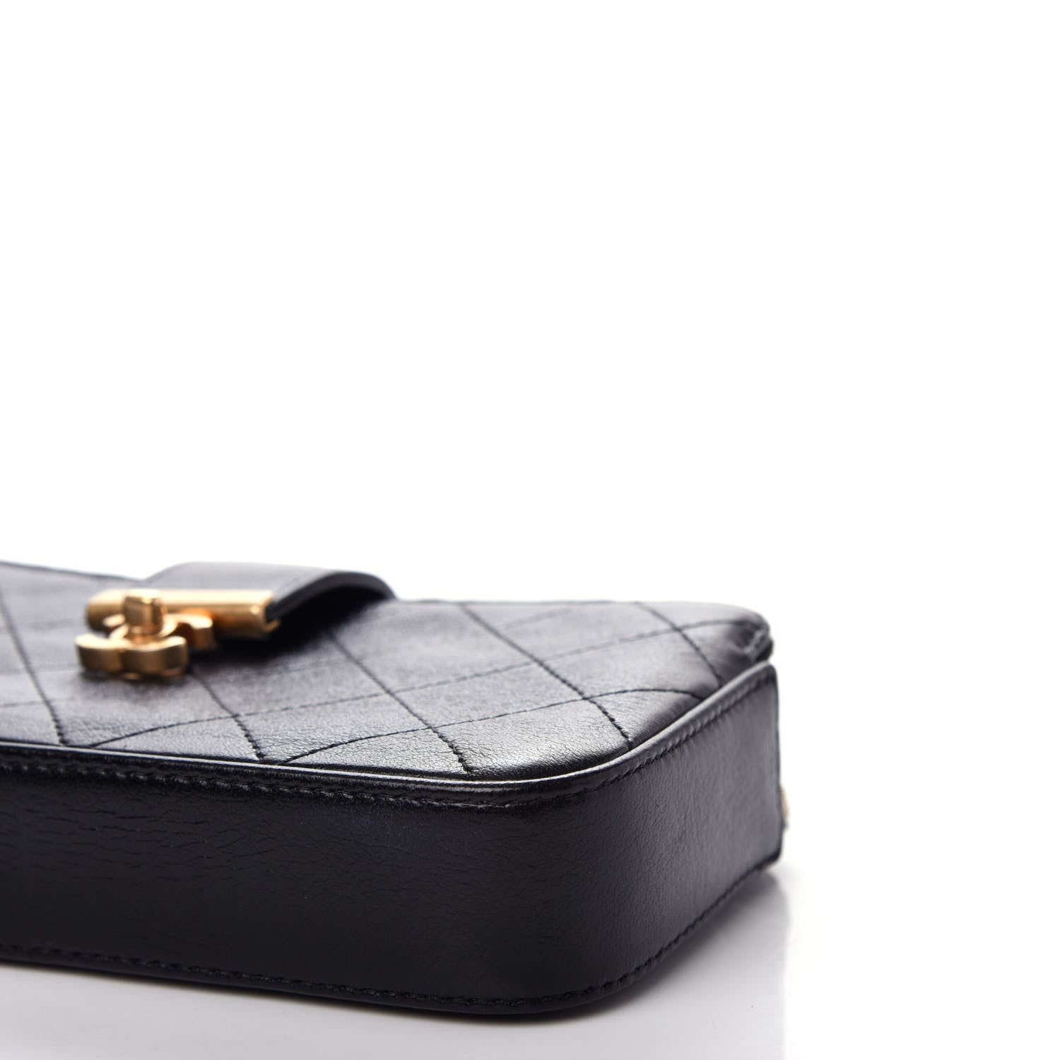 Chanel Goatskin Quilted CC Clutch With Chain Black 10 of 11