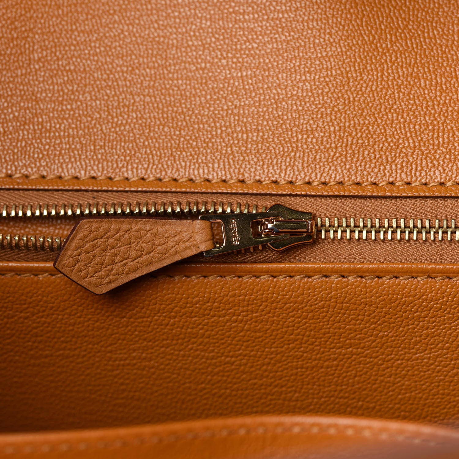Hermes Togo Shiny Niloticus Crocodile Birkin Touch 30 Caramel Tabac Camel 19 of 34