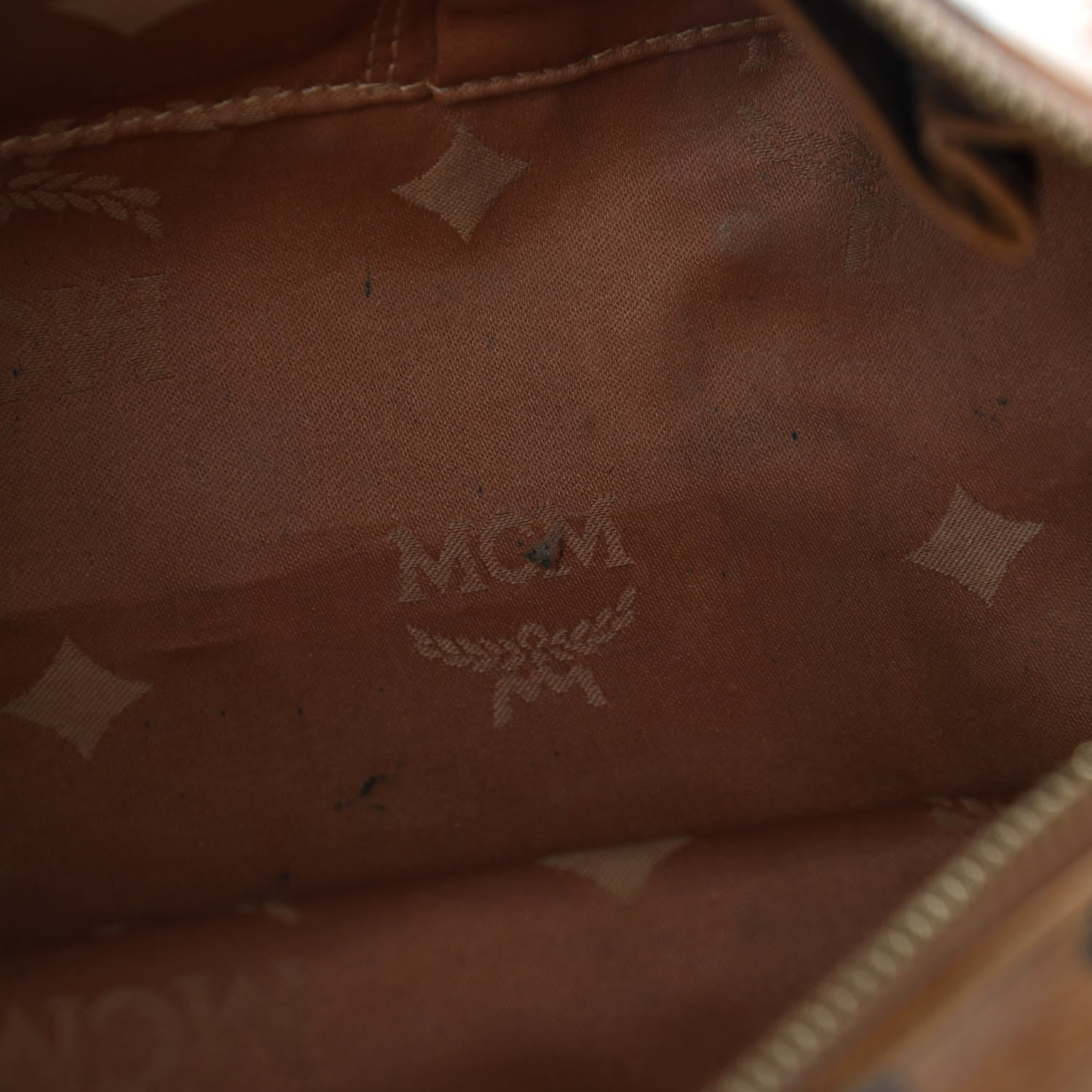 MCM Visetos Essential Barrel Bag Cognac 6 of 6